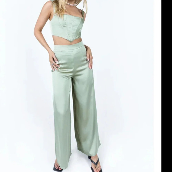 Princess Polly Elias Corset Set NWT  Sage Green Size 12 - Picture 1 of 14